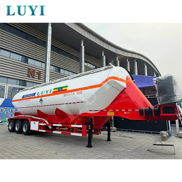 3 {- Axis 40 Teb Meter Hlau Hmoov Tank Semi-Trailer