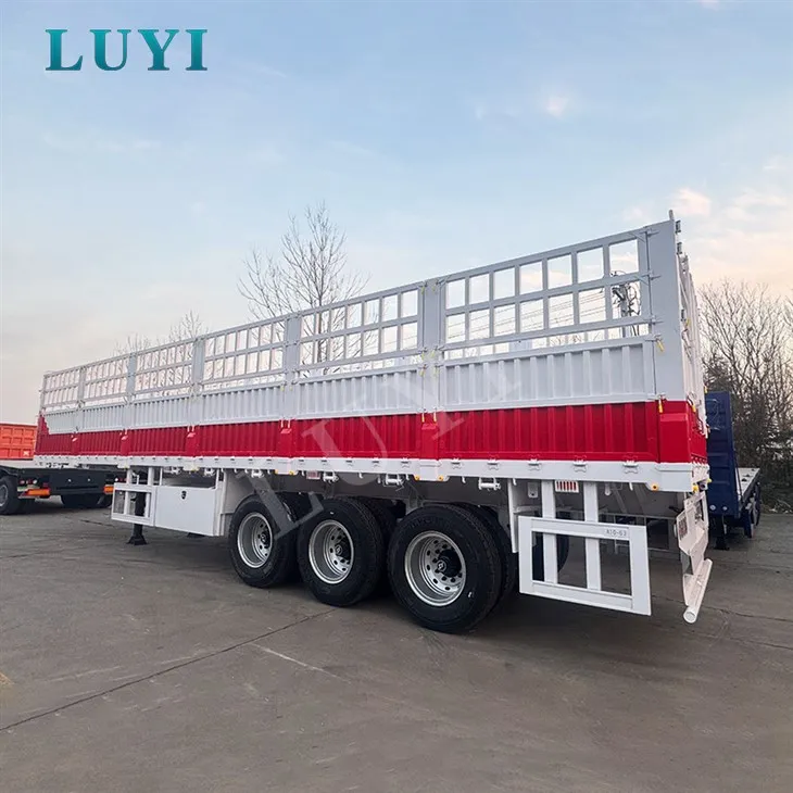 3 Qag 40T Heavy Duty Steel Fence Cargo Truck Trailers
