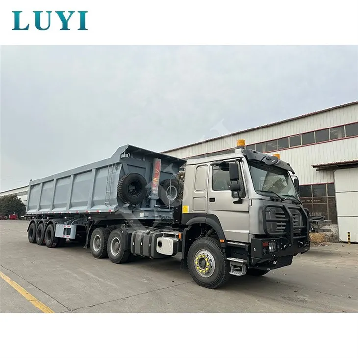 3 Three-axle U-shaped Side-tipping Dump Truck Cargo Trailer