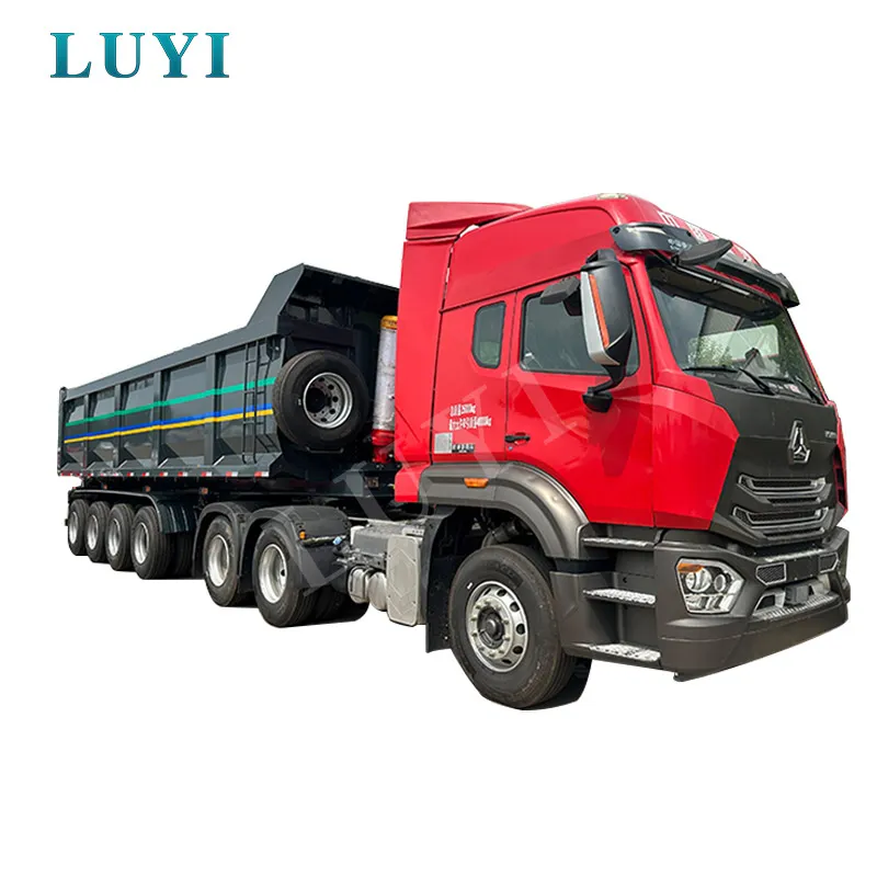 4 {-} Axle 100 - ton u}}} tsheb thauj khoom hydraulic-unloading semi-trailer
