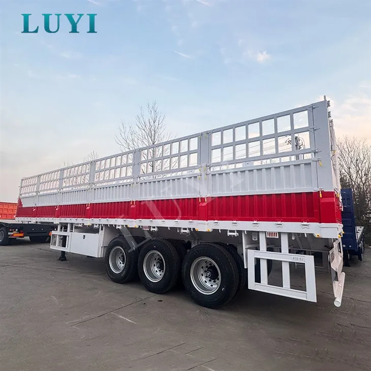 40-ko taw 3- qag Flatbed Semi-trailer Nrog Sab Phab Ntsa