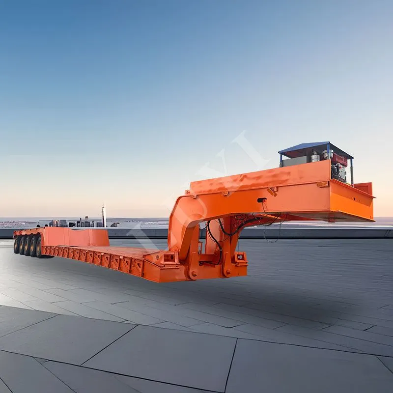 5 {-}} agle cathable gooseneck Lowboy Semi-Trailer