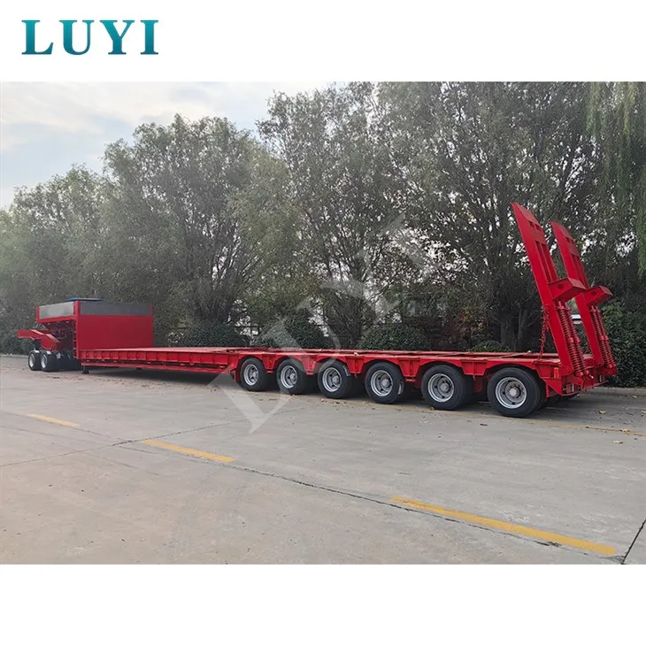 6 Axle Lowbed Semi Trailer Nrog Dolly