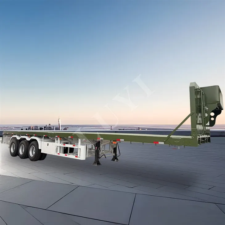 Peb Qag Gragbed Semi Trailer 60 Tons haum rau cov qauv 20 ko taw thiab 40 ko taw ntim