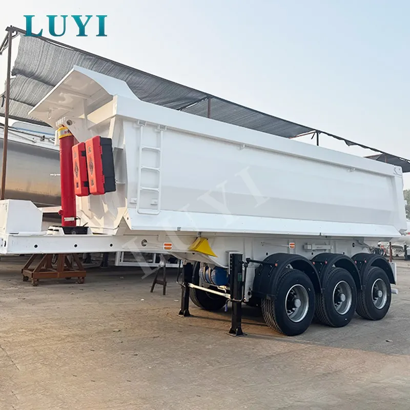 Three-axle U-shaped Hydraulic Adjustable Rear-tipping Semi-trailer suppliers Three-axle U-shaped Hydraulic Adjustable Rear-tipping Semi-trailer suppliers