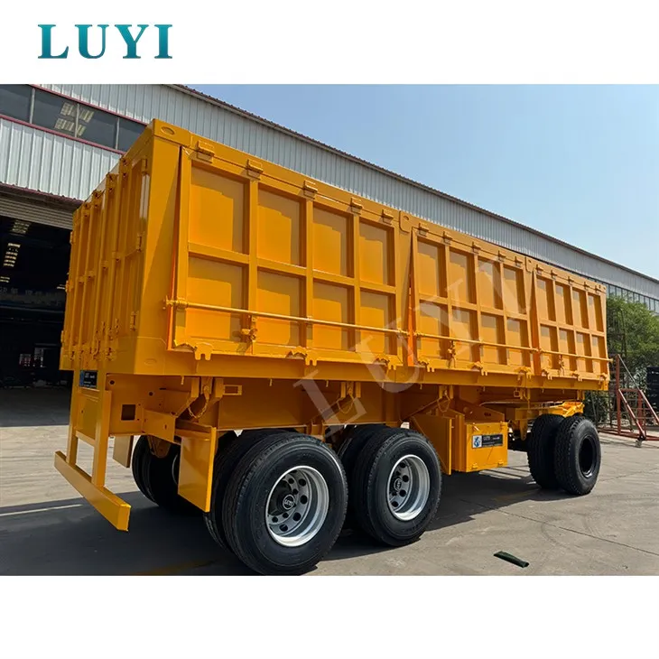 Ob Qag Txhawb Qws Khoom Hom Sab Tipping Semi Trailer